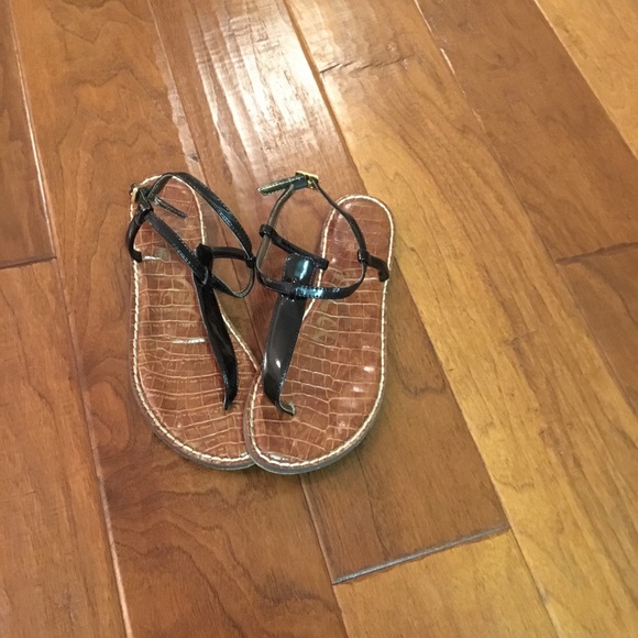 Shiny black Sam Edelman Sandals - Picture 1 of 1